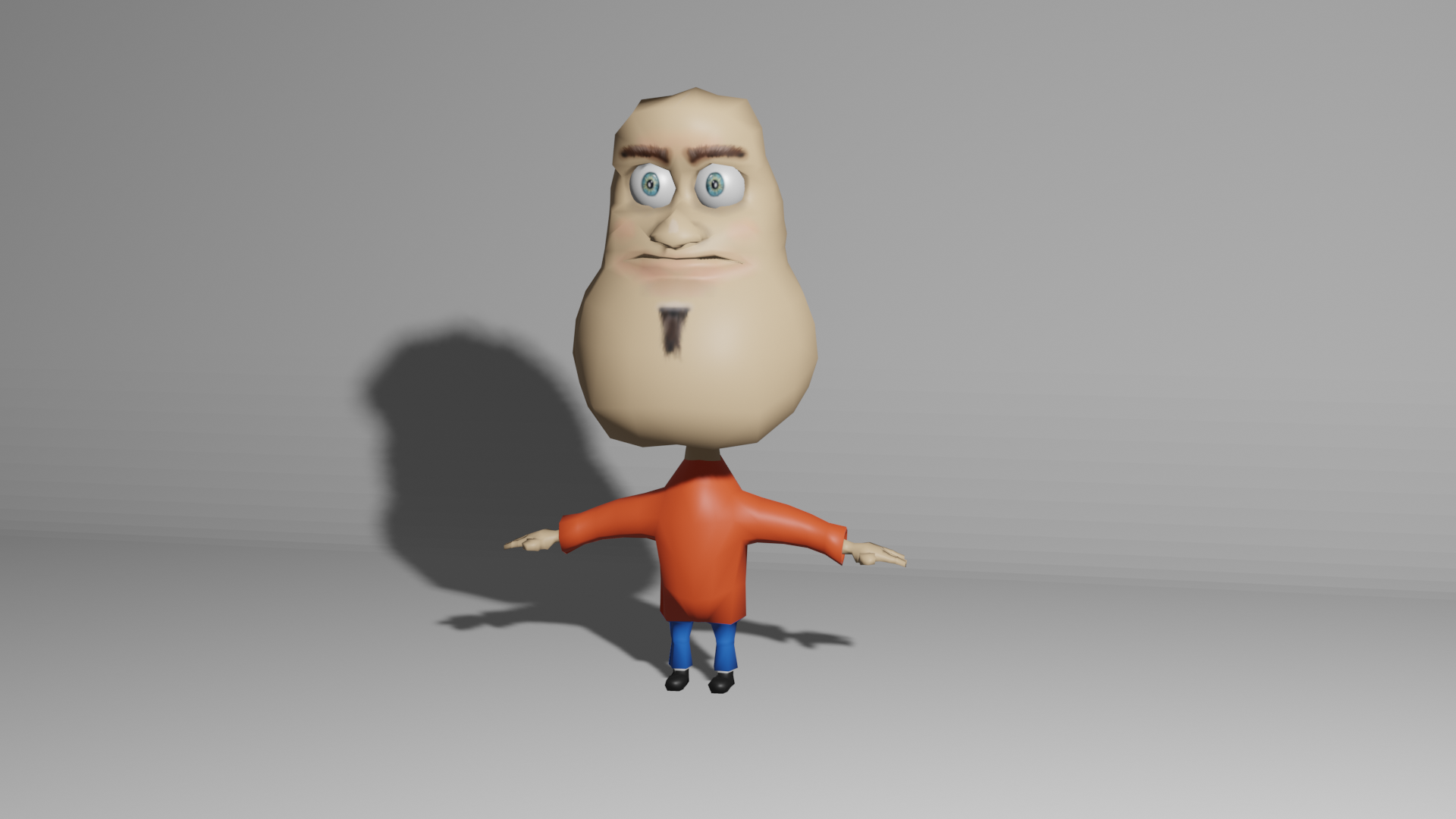 lowpoly cartoon style guy with textures preview image 1